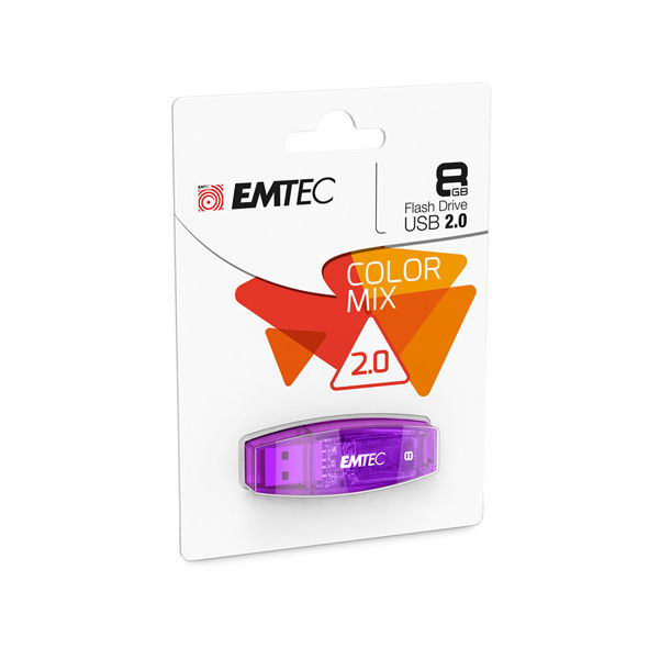 Emtec - Memoria Usb 2.0 - viola - ECMMD8GC410 - 8GB - immagine principale