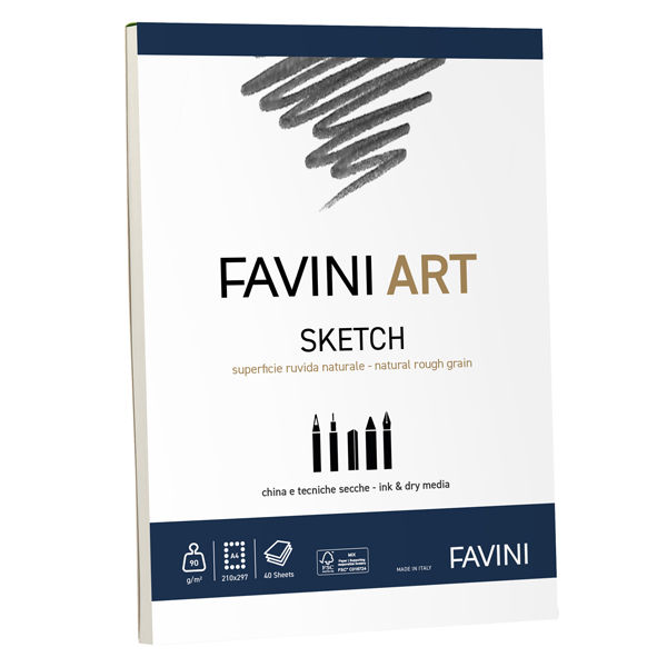 Album collato Sketch - A4 - 90 gr - 40 fogli - Favini Art - immagine principale