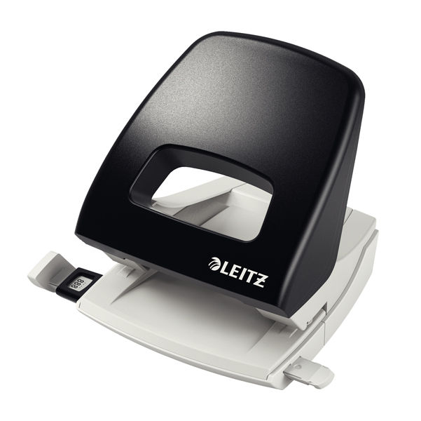 Perforatore Metal Rim 5005 - passo 8 cm - max 25 fogli - 2 fori - nero - Leitz - immagine principale