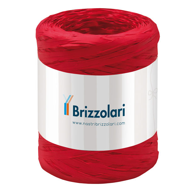 Nastro Rafia sintetica - rosso 07 - 5mmx200mt - Brizzolari - immagine principale