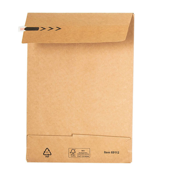 Miniatura: Sacchetti a fondo quadro E-Green - C5 - 16,2 x 22,9 x 4 + 10 cm - carta kraft - immagine 2