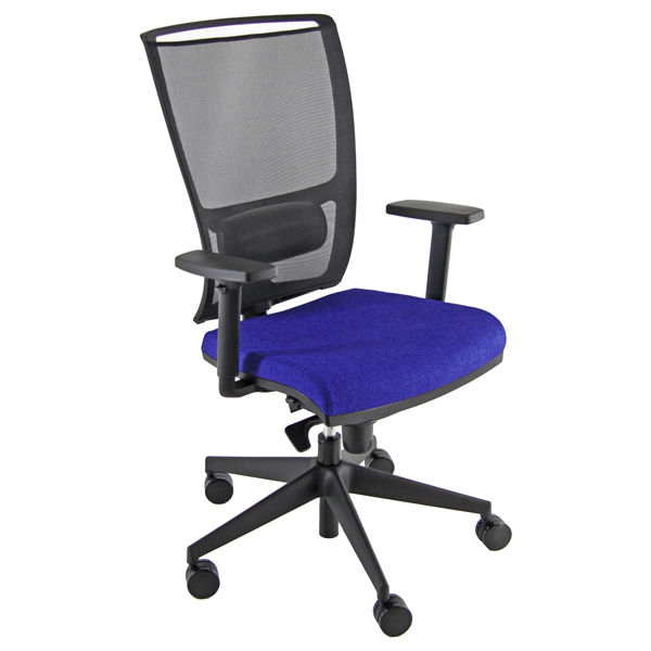 Poltrona semidirezionale Zoe ZOEA - con braccioli regolabili - blu/nero - Unisit - immagine principale