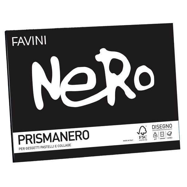 Album Prismanero - 24 x 33 cm - 10 fogli - 128gr - monoruvido - Favini - immagine principale