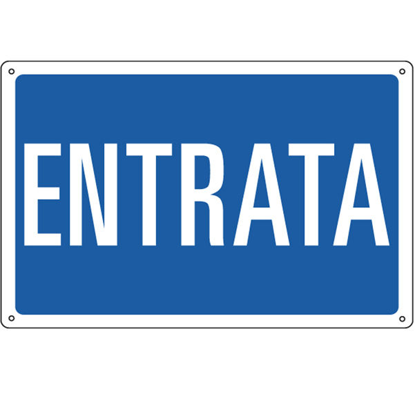 Cartello segnalatore - 30x20 cm - ENTRATA - alluminio - Cartelli Segnalatori - immagine principale
