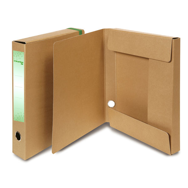 Scatola progetto con elastico - cartone FSC - dorso 6 cm - 25x35 cm - avana - immagine principale