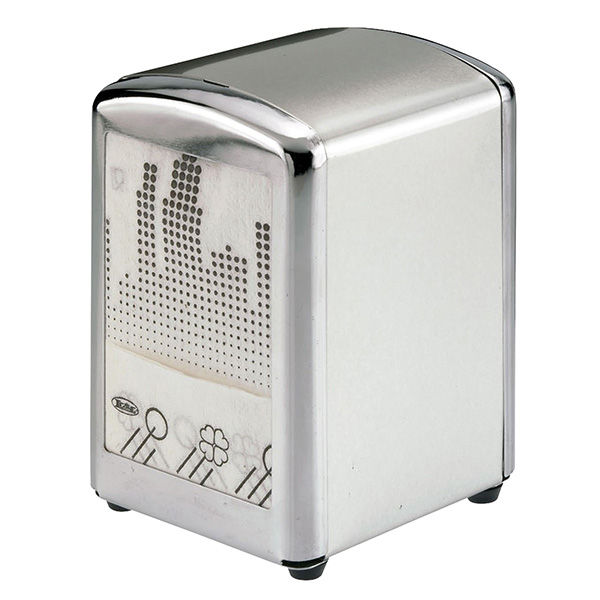 Dispenser tovaglioli da bar - 10x9x13 cm - argento - Leone - immagine principale