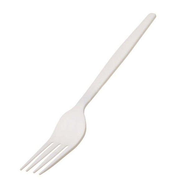 Forchetta monouso in CPLA - 16 cm - bianco - Leone - conf. 50 pezzi - immagine principale