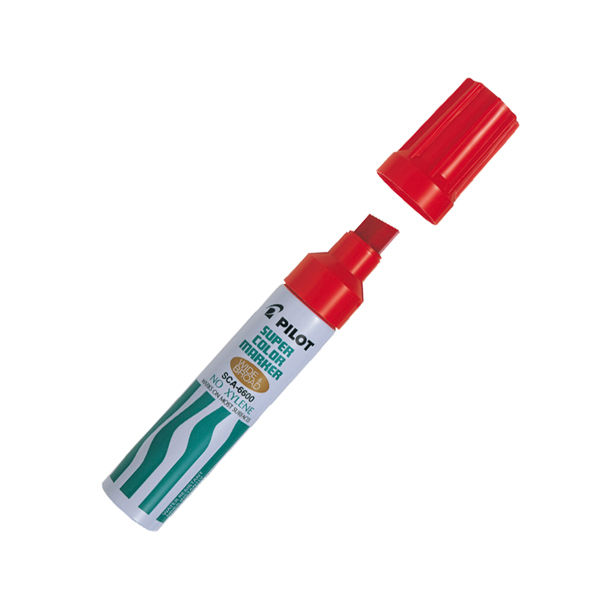 Marcatore Super Color - permanente - punta maxi da 12,5 mm - rosso - Pilot - immagine principale