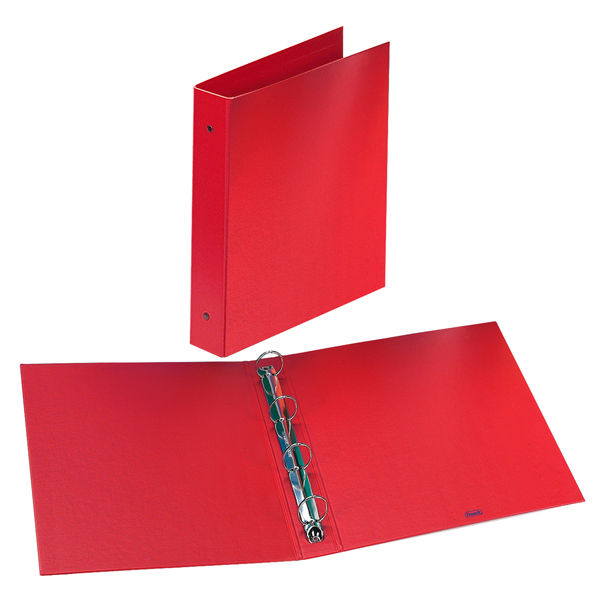 Raccoglitore Europa - 22 x 30 cm - 4 anelli tondi 50 mm - dorso 6 cm - rosso - immagine principale