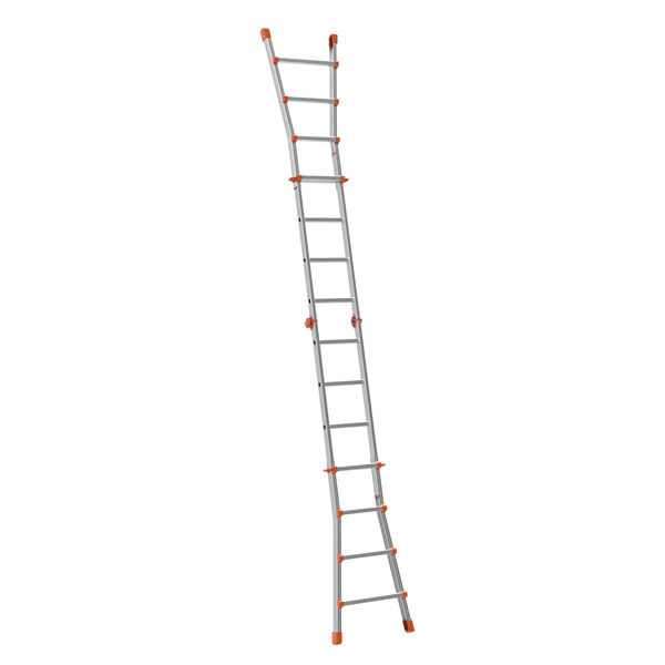 Miniatura: Scala telescopica Squadra - 8+8 gradini - alluminio - Marchetti - immagine 3