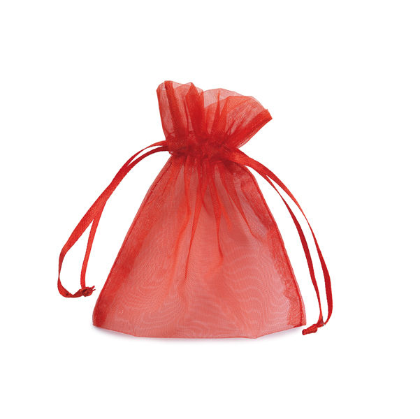 Sacchetti bomboniera Milly - 8,5 x 10 cm - organza - rosso - PNP - conf. 20 - immagine principale