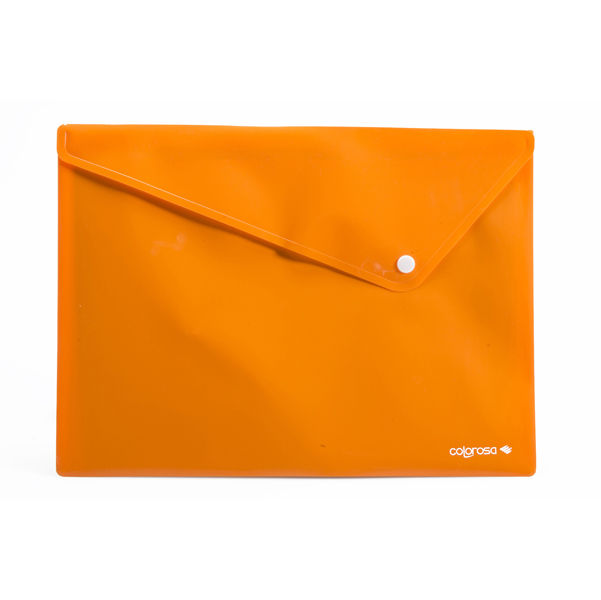 Miniatura: Busta con bottone - 33 x 24,5 cm - PP - colori assortiti - Colorosa - conf. 6 - immagine 6