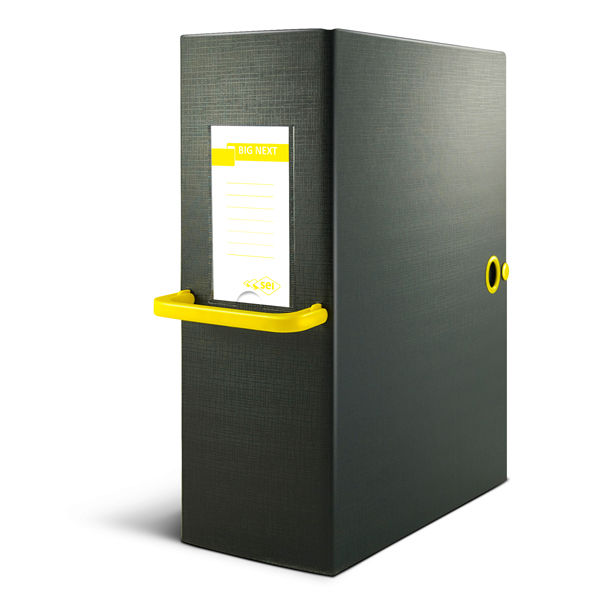 Scatola archivio Big Next - dorso 16 cm - 25 x 35 cm - nero/giallo - Sei Rota - immagine principale