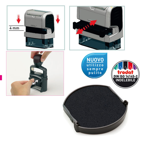 Miniatura: Tampone di ricambio 6/4642 - nero - Trodat - conf. 2 pezzi - immagine 2