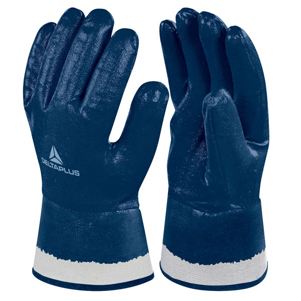 Guanti da lavoro pesante NI175 - nitrile - taglia 10 - blu - Deltaplus - immagine principale