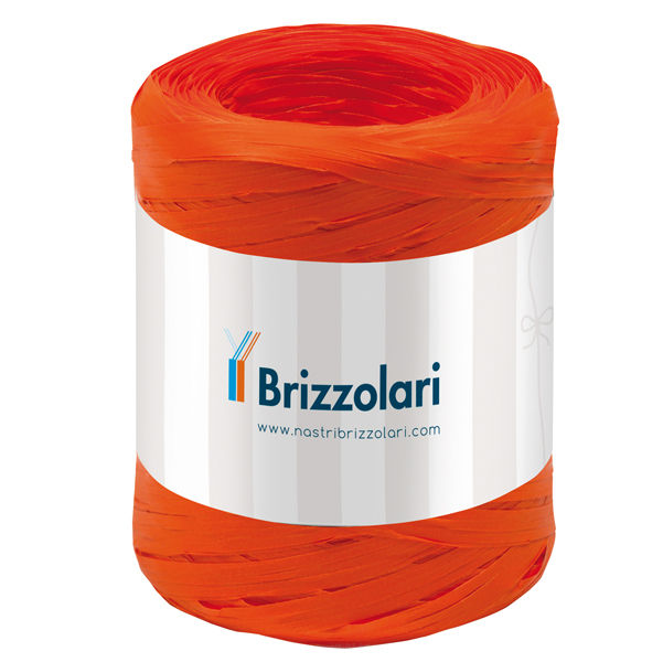 Nastro Rafia sintetica - arancione 12 - 5mmx200mt - Brizzolari - immagine principale