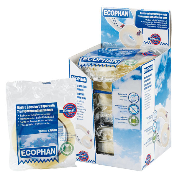 Nastro adesivo Ecophan - confezionato singolarmente - 19 mm x 66 m - acrilico - immagine principale