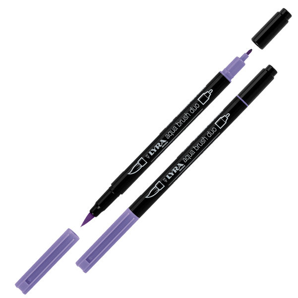 Miniatura: Pennarello Aqua Brush Duo - colori pastel - Lyra - conf. 6 pezzi - immagine 2