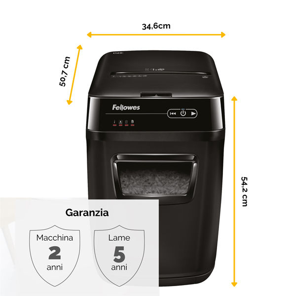 Miniatura: Distruggidocumenti AutoMax 150C - a frammenti - 32L - Fellowes - immagine 6