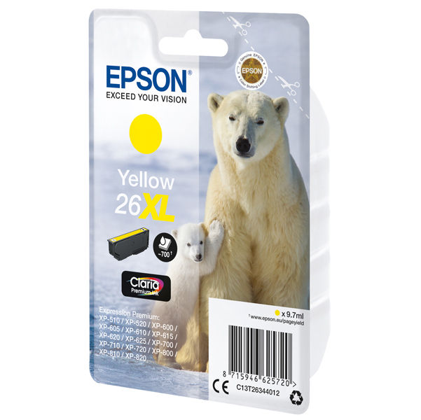 Epson - Cartuccia ink - 26XL - Giallo - C13T26344012 - 9,7ml - immagine principale