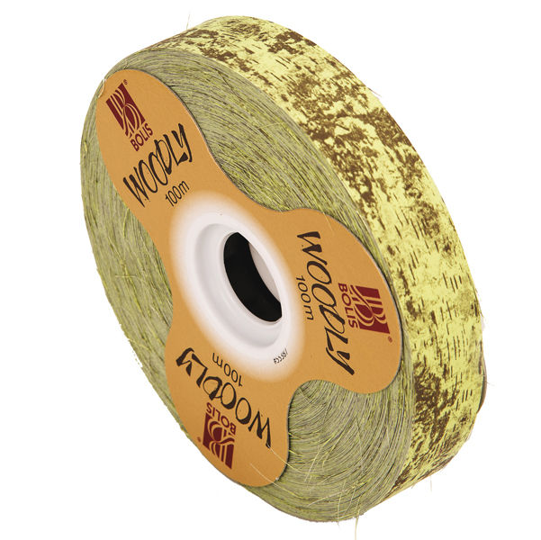 Rotolo nastro Woodly - corteccia/verde chiaro - 24mm x 100mt - Bolis - immagine principale