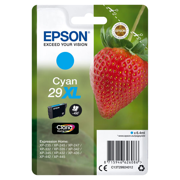 Epson - Cartuccia ink - 29XL - Ciano - C13T29924012 - 6,4ml - immagine principale
