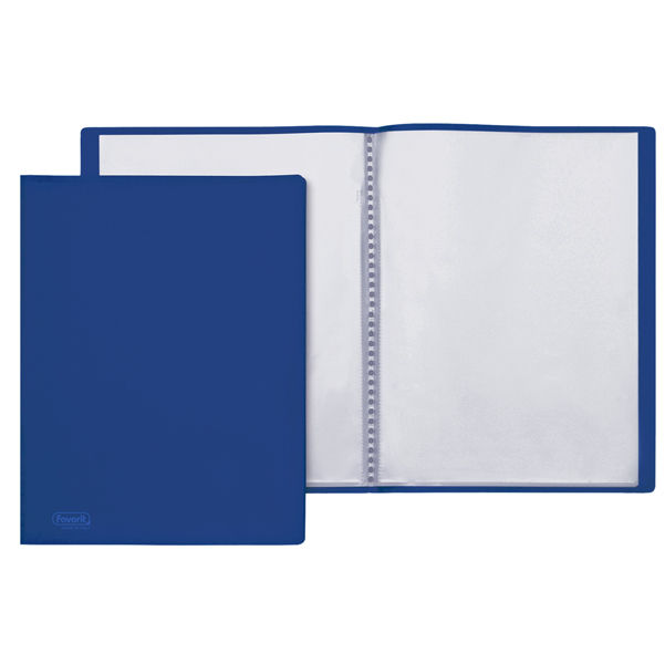 Portalistini Sviluppo - buccia - PP - 22 x 30 cm - 40 buste - blu - Favorit - immagine principale