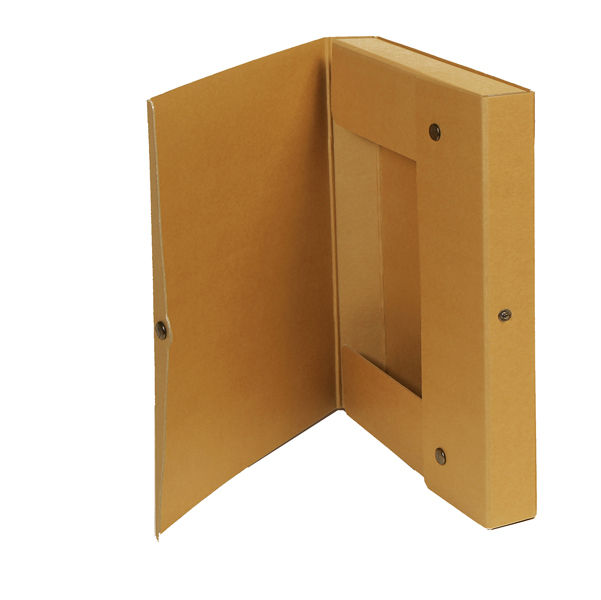 Scatola progetto - dorso 4 cm - 25 x 35 cm - cartone riciclato FSC - avana - immagine principale