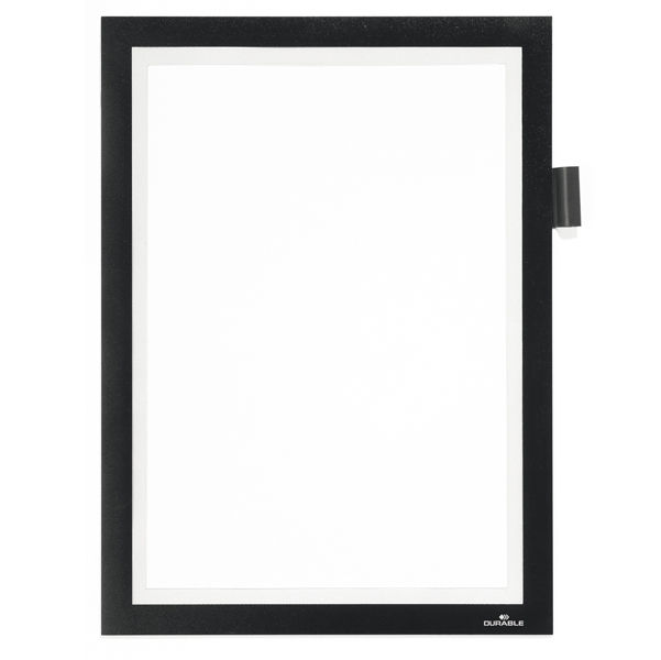 Cornice adesiva Duraframe Note - pannello magnetico - A4 (21 x 29,7 cm) - nero - immagine principale
