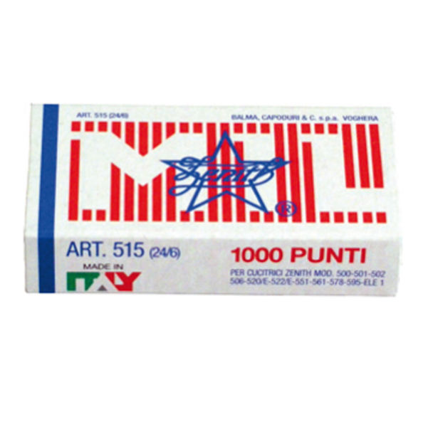Punti 515 - 24/6 - acciaio naturale - metallo - Zenith - conf. 1000 punti - immagine principale