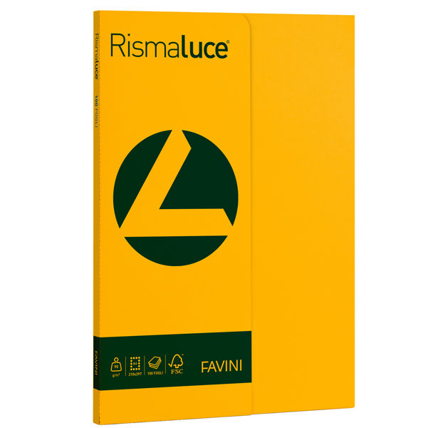 Carta Rismaluce Small - A4 - 90 gr - giallo oro 52 - Favini - conf. 100 fogli - immagine principale