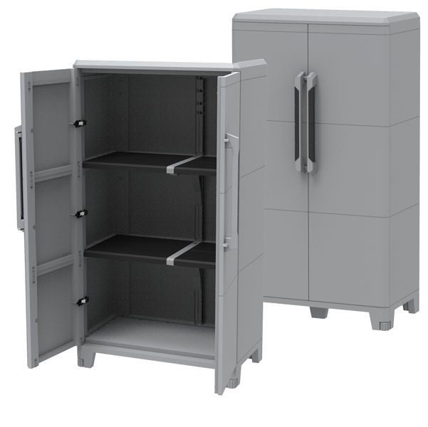 Armadio Transforming Modular 3 - 78 x 43,6 x 143 cm - PPL - grigio - Terry - immagine principale