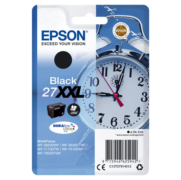 Epson - Cartuccia ink - 27XXL - Nero - C13T27914012 - 34,1ml - immagine principale