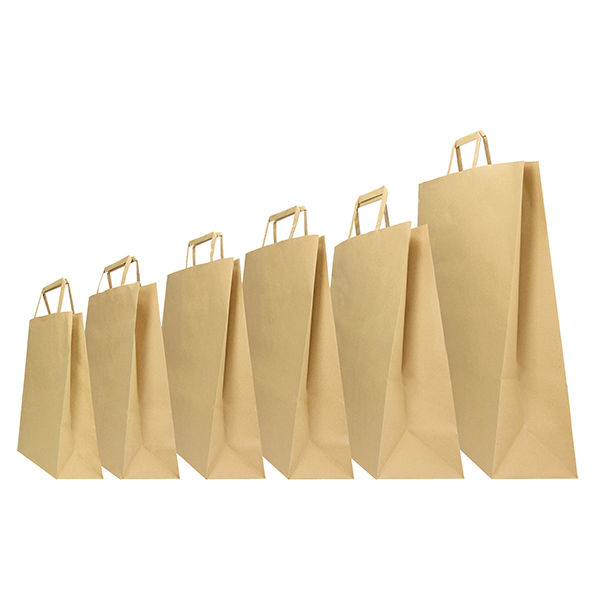 Shopper - maniglie piattina - 45 x 15 x 50 cm - carta kraft - avana - Mainetti - immagine principale