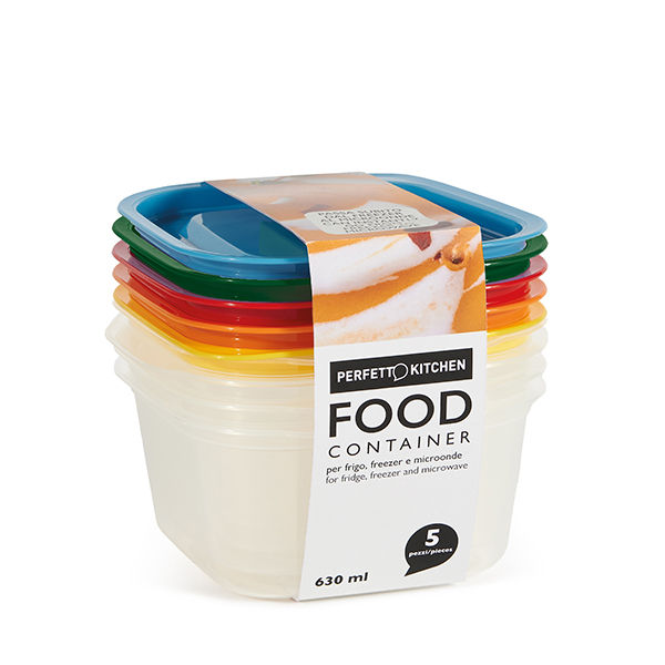 Contenitori alimenti – 150 x 137 x 69 mm – 630 ml - PP - Perfetto – conf. 5 - immagine principale