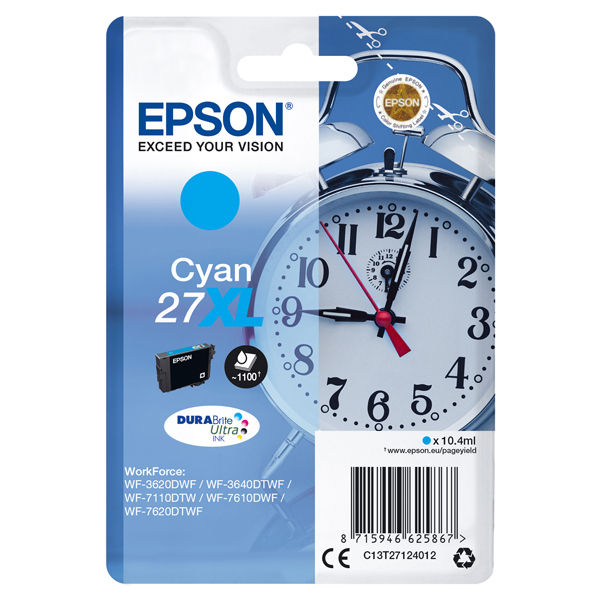 Epson - Cartuccia ink - 27XL - Ciano - C13T27124012 - 10,4ml - immagine principale