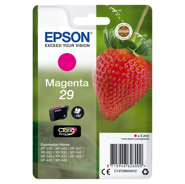 Epson - Cartuccia ink - 29 - Magenta - C13T29834012 - 3,2ml - immagine principale