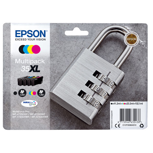 Epson - Cartuccia ink - 35XL - C/M/Y/K - C13T35964010 - C/M/Y 20,3ml - K 41,2ml - immagine principale
