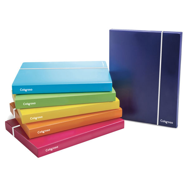 Cartella con elastico - PP - colori assortiti - dorso 25 mm - Colorosa - immagine principale