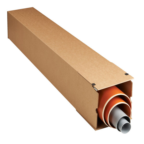 Scatola a tubo Square Box - chiusura strip - 10,5 x 10,5 x 43,5 cm - cartone - immagine principale