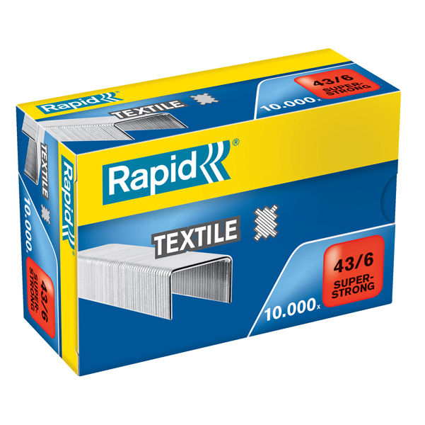 Punti Rapid Super Strong Textile - 43/6 - acciaio zincato - per tessuti - Rapid - immagine principale