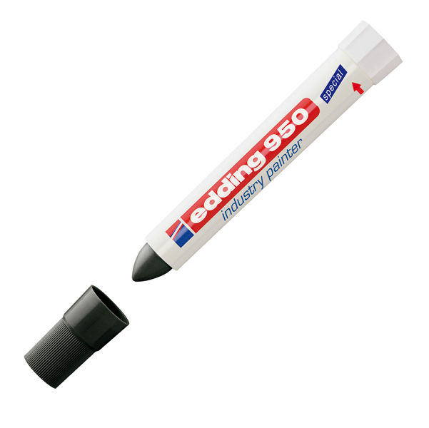 Marcatore a cera 950 - punta tonda - 10 mm - nero - Edding - immagine principale