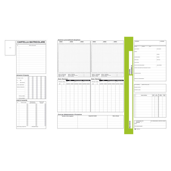Cartellina matricolare - con vano portadocumenti - 32,5 x 25,5 cm - Data Ufficio - immagine principale