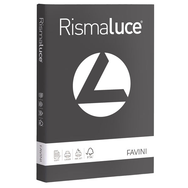 Carta Rismaluce - A4 - 200 gr - grafite 72 - Favini - conf. 125 fogli - immagine principale