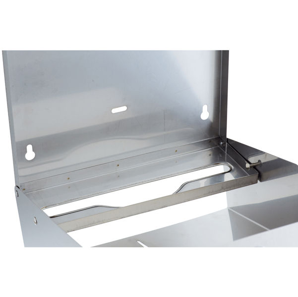 Miniatura: Dispenser asciugamani piegati C/Z - Brinox - 28x10,2x36,5 cm - acciaio inox - immagine 2