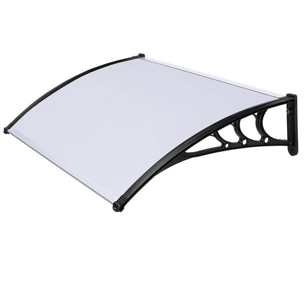 Pensilina modulare - 150 x 100 cm - policarbonato compatto - satinato opalino - immagine principale