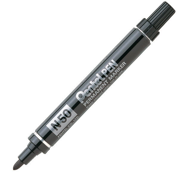 Marcatore permanente N50 - punta tonda - nero - Pentel - immagine principale
