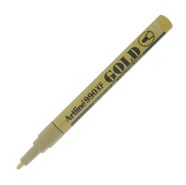 Marcatore permanente A 990 - a vernice - punta tonda fine - 1,2 mm - oro - immagine principale