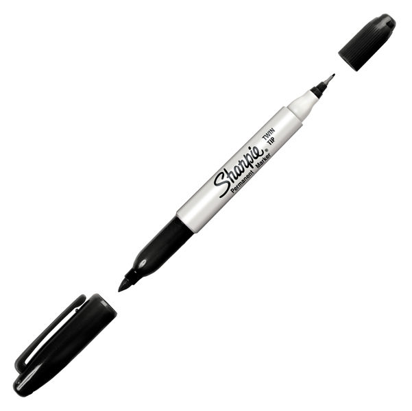 Marcatore Permanente Twin tip doppia punta - una punta fine 1,0mm - una punta - immagine principale