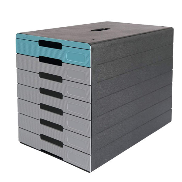 Cassettiera Idealbox Pro 7 - 7 cassetti - 36,5 x 32,2 x 25 cm - azzurro - immagine principale